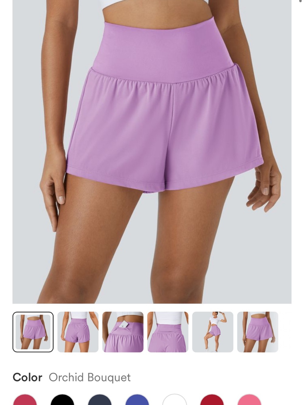 High-Waist Active Shorts in Orchid Bouquet 3 inch size medium new in bag with ta